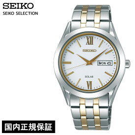 セイコー セレクション スピリット メンズ 腕時計 ソーラー ホワイト メタルベルト ペアモデル SBPX085