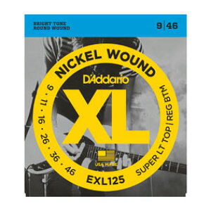 D'Addario EXL125 SUPER LIGHT TOP/REG BOTTOM GAUGE