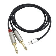 TECH UTC-211-3FT　USB-C to 1/4"モノラル標準フォン オス x2　DAC内蔵ケーブル