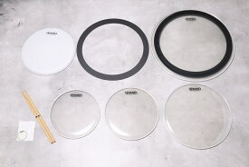 激安！！！　EVANS　EPP-AMUP-S1-5A　American Pack 　エバンス　ドラム用ヘッドセット販売　22インチ バスドラム　14インチ スネアドラム　16インチ フロアタム　13インチ タムタム　12インチ タムタム　スティック