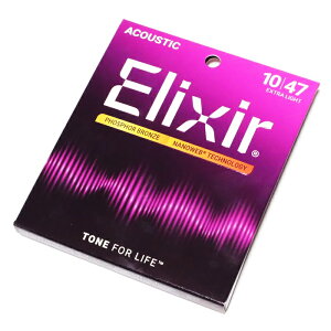 Elixir�@16002�@Phosphor Bronze with NANOWEB Coating Extra Light�@�G���N�T�[�@�A�R�[�X�e�B�b�N�M�^�[�� �@�G�N�X�g�����C�g�@
