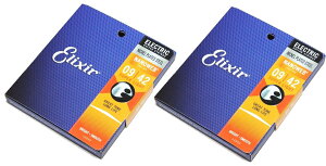 Elixir 12002 x2個 NANO WEB Super Light エリクサー エレキギター弦 ナノウェイブ スーパーライト 2セット販売!