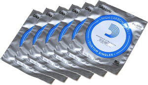 D'Addario (※EXL110の1弦) PL010 x6本 ダダリオ エレキギター/アコースティックギター 兼用 1弦 ゲージ=010 6本セット販売