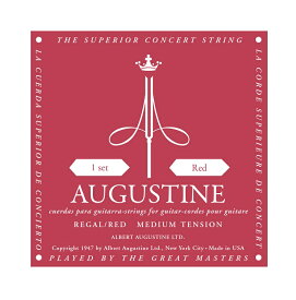 ◆AUGUSTINE REGAL/RED SET 1SET オーガスチン　リーガルレッド クラシックギター弦　ミディアムテンション