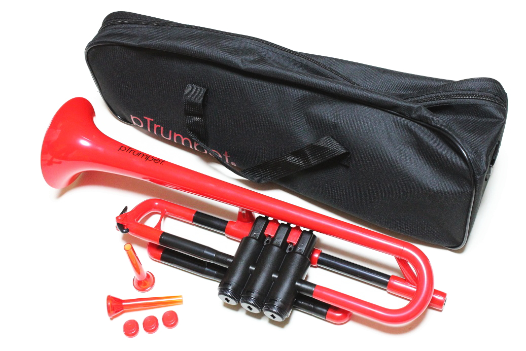 【送料無料】ピートランペット プラスチック製 トランペットp Trumpet pTrumpet RED 子供から大人まで本格的なトランペットの演奏が可能！ 初心者におすすめ！