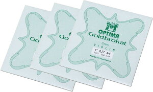 ◆◆◆OPTIMA Goldbrokat 1E 4/4 ボールエンド 0.27 3セット販売 オプティマ ゴールドブラカット バイオリン弦 1E
