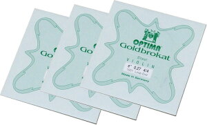 ◆◆◆OPTIMA Goldbrokat 1E 4/4 ループエンド 0.27 3セット販売 オプティマ ゴールドブラカット バイオリン弦 1E