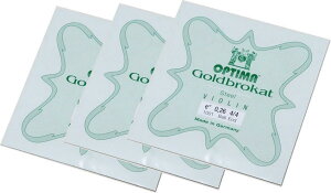 ◆◆◆OPTIMA Goldbrokat 1E 4/4 ボールエンド 0.26 3セット販売 オプティマ ゴールドブラカット バイオリン弦 1E