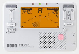 KORG TM-70F WH TM-60-WHの後継機種　COMBO TUNER METRONOME コンボ　チューナー＆メトロノーム チューナーとメトロームが一体化！　吹奏楽部の定番機種の最新モデル