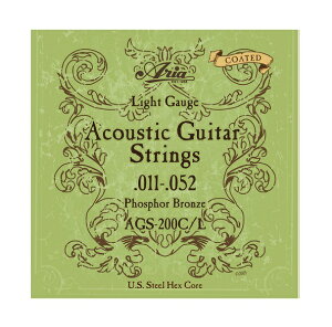 ARIA AGS-200C/L Acoustic Guitar Coated@Strings Coated Light AA R[fBO AR[XeBbNM^[@CgQ[W
