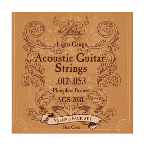 ARIA AGS-203L Acoustic Guitar Strings Light@AA@AR[XeBbNM^[@CgEQ[W@3ZbgpbN
