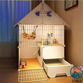 【全品5%ポイント】キャットケージ 3スタイル 2段 3段 組み立て 収納 ケージ 猫ケージ トイレ付き 引き出し式 留守番 脱走防止 保護 ねこ キャット ネコ