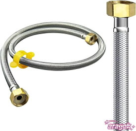 【全品2点で5%OFF】水道 フレキパイプ 水道管 フレキ ホース取り付け 接続用 20CM-200CM DN15 G1/2ナット 蛇腹 ホース 延長 配管用 蛇口 温水器 トイレ｜日常で使いやすい
