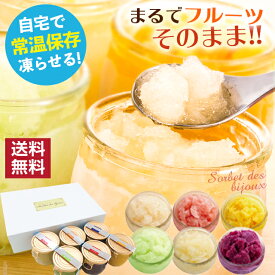 ギフト プレゼント アイス シャーベット スイーツ 送料無料 フルーツシャーベット 6種類セット【送料無料】御中元 お中元 まるでフルーツそのまま！ 敬老の日 ギフト 常温保存 贈り物 フルーツ デザート ジェラート 敬老の日ギフト