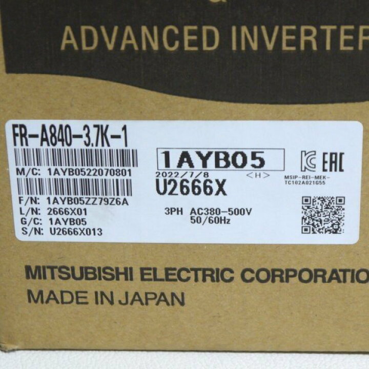 楽天市場】新品【 ☆送料無料 】三菱電機 高機能・高性能インバータ FR 