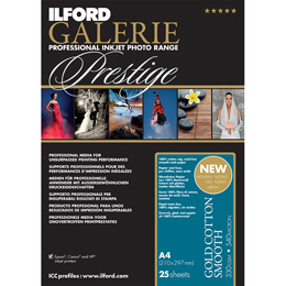 ILFORD Galerie 3"コア 610mm（24"）x15.2ｍ Smooth Cotton Gold Prestige インクジェット用紙