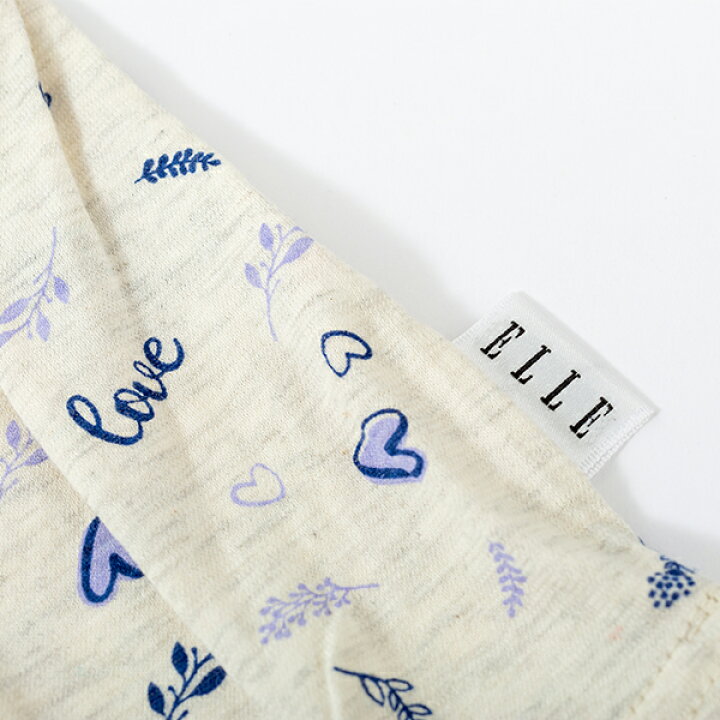楽天市場】【ELLE】天竺 植物&ハート柄プリント レディース パジャマ  