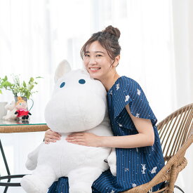 【MOOMIN ムーミン】×【Amour アムール】ムーミン谷の仲間たちがプリントされた涼しいリップルパジャマ　レディース