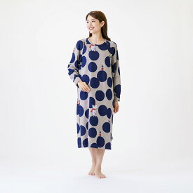 【MOOMIN ムーミン】×【Amour アムール】ダブルジャカード　水玉柄　レディス　ホームドレス　お部屋着