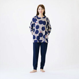 【MOOMIN ムーミン】×【Amour アムール】ダブルジャカード　水玉柄　レディス　上下セットアップ　お部屋着