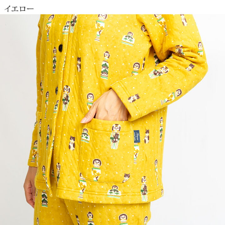パジャマ ルームウエア 豚 黄色 半袖 総柄 スカート 通販
