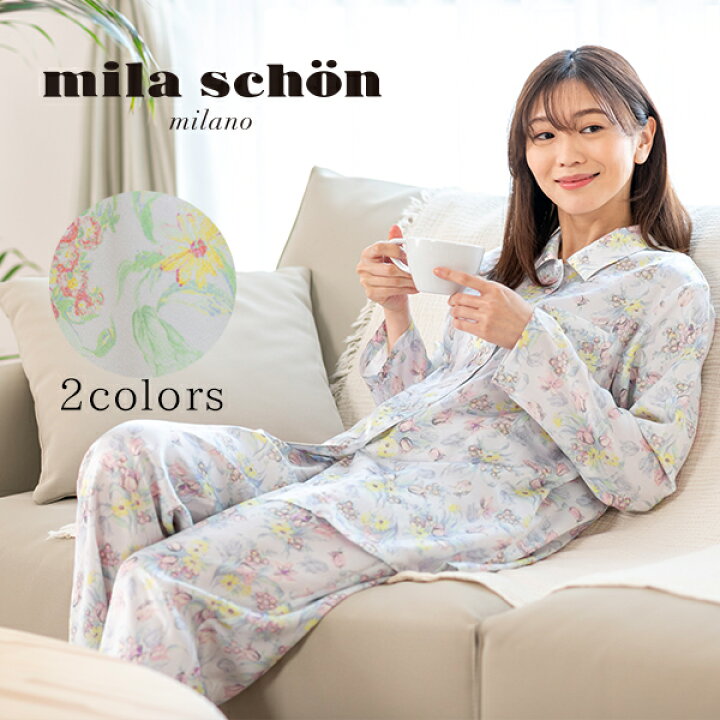 楽天市場】【mila schon】ミラ・ショーン シルクサテン 花柄 プリント 