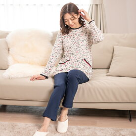 【MOOMIN ムーミン】×【Amour アムール】スムース プリント / 無地 上下セット 【秋のムーミン谷】日本製 秋 Sサイズあり