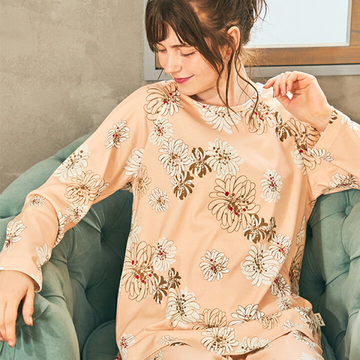 楽天市場】【PAUL&JOE PARIS room wear】クリザンテーム柄 綿スムース 