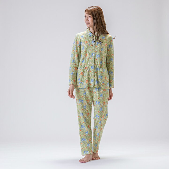 楽天市場】【V&A】 接結天竺 レディース パジャマ 花柄 春 秋 長袖 前  