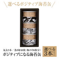 【最大10％OFFクーポン】 海苔 焼きのり 味付のり詰め合わせギフト ポジティブになる海苔缶 選べる3缶箱…