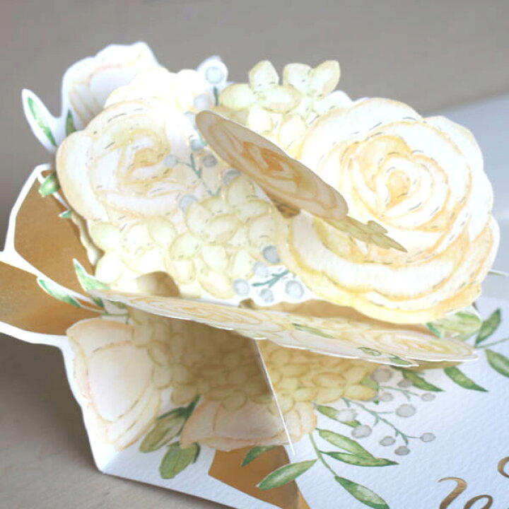 現品 ウェディングカード バラのブーケpop Up Happy Wedding 立体花カード 結婚祝い ネコポス可 Shipsctc Org
