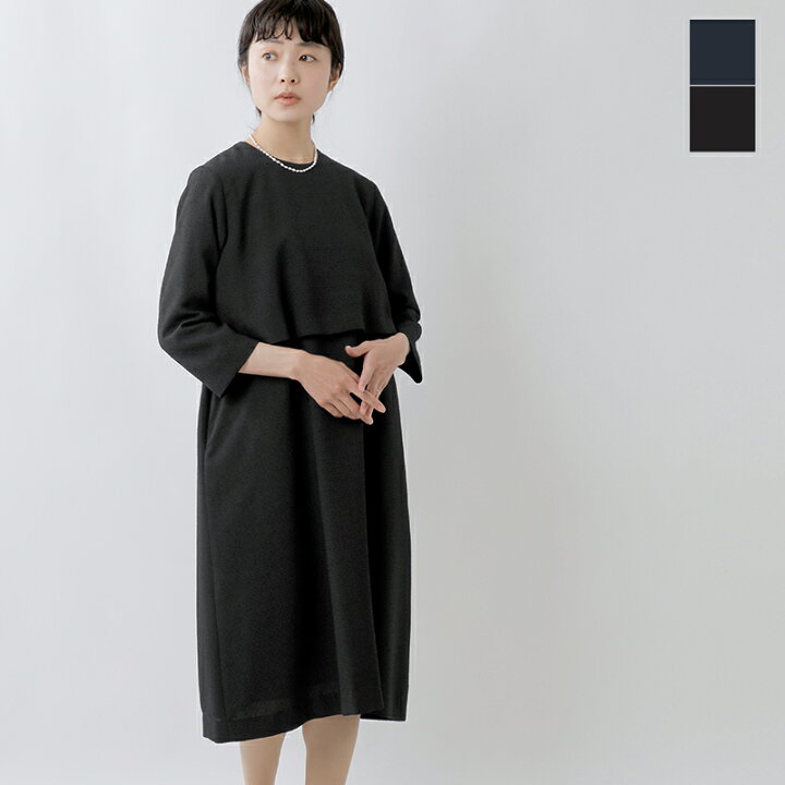 楽天市場】nooy ヌーイ ブークレ ジャガード ブラック ケープ ドレス  