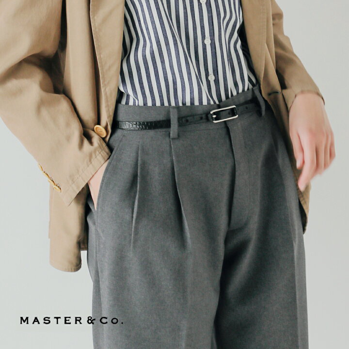 楽天市場】MASTER&Co. マスターアンドコー 型押し レザー ベルト 