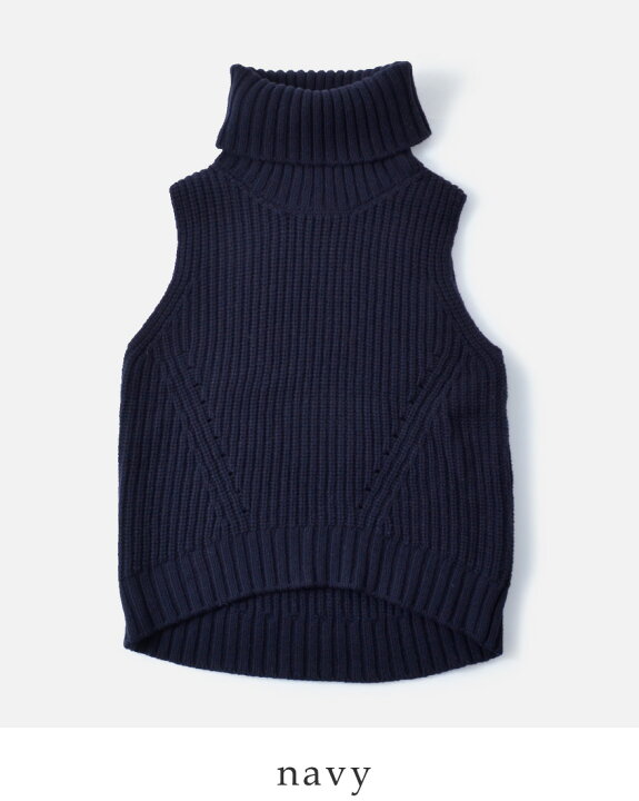 楽天市場】CINOH チノ メリノウールノースリーブタートルネックニット  