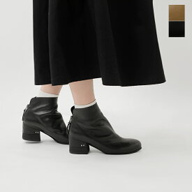 yuko imanishi+ ユウコイマニシプラス キップレザー バックジップ ショート ブーツ 707021-mt 2025aw新作【サイズ交換初回無料】