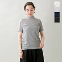 【30%OFF】nooy ヌーイ 強撚ソフトコットン 天竺 ハイネック ショートスリーブ ベーシック Tシャツ ncsm005-mn レディース【3こ1】
