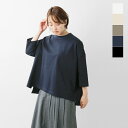 TRAVAIL MANUEL トラバイユマニュアル コットン 度詰天竺 七分袖 クルーネック ワイド プルオーバー 2009-fn レディース 2025aw新作 カットソー ゆったり 無地 シンプル ベーシック