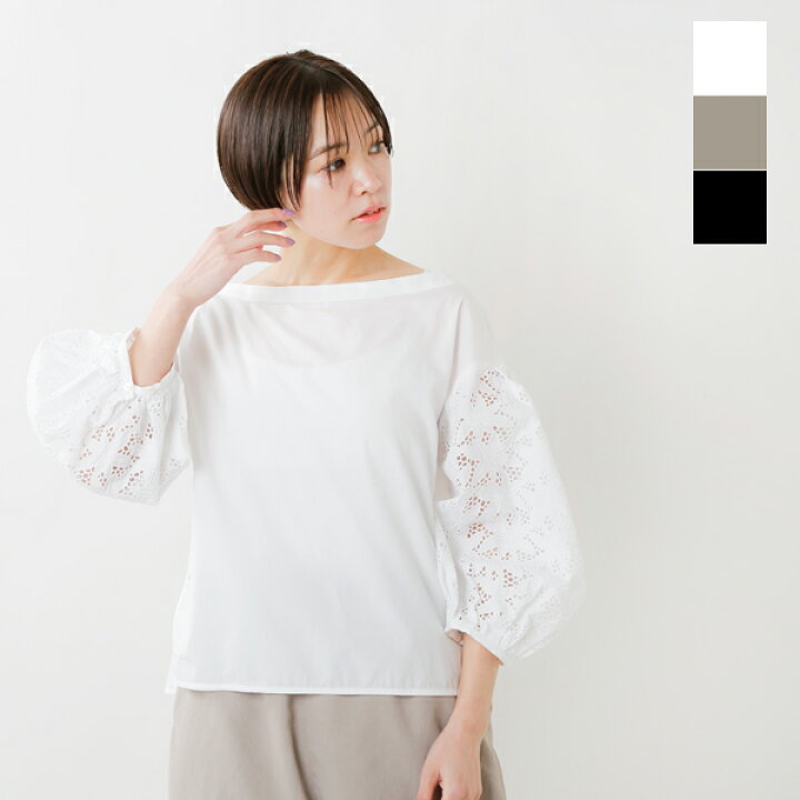 楽天市場】TICCA ティッカ コットンレースパフスリーブボートネック 