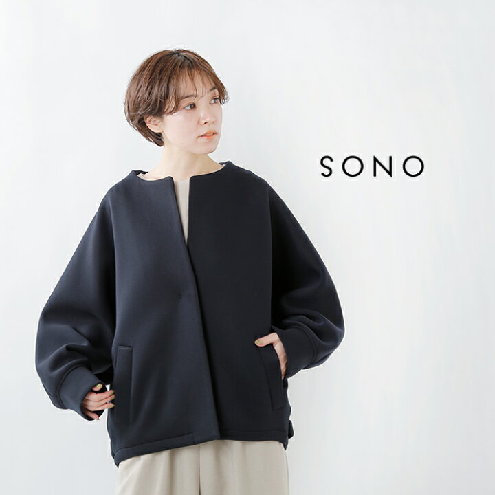 楽天市場】SONO ソーノ ドルマンスリーブスポンジーノーカラー 