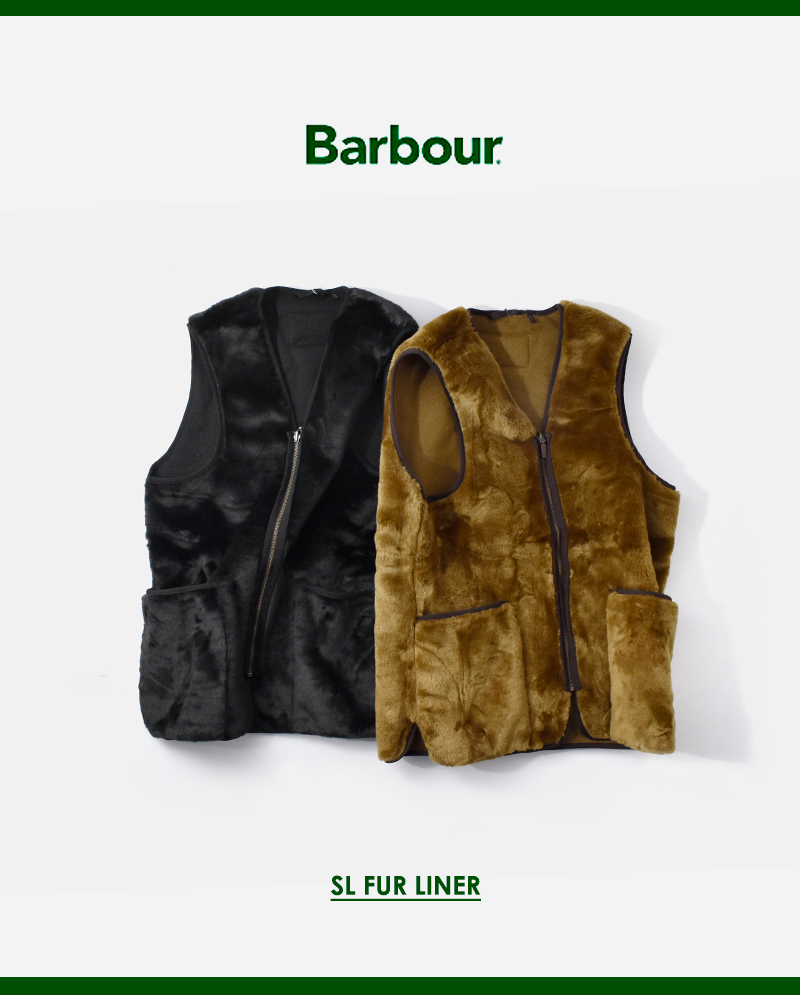 楽天市場】Barbour バブアー ジップアップ ライナー ベスト ”SL Fur 