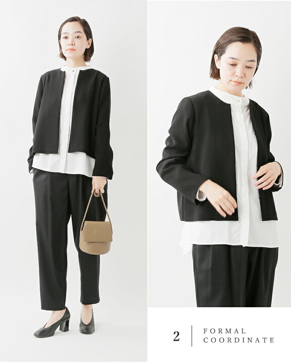 楽天市場】kaene カエン ノーカラー ジャケット 005328o-yo レディース  