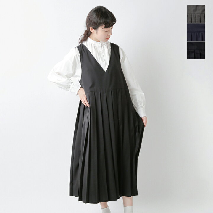 楽天市場 22aw新作 Ina イナ 胸切替タック Vネック ノースリーブ ワンピース Kk レディース Aranciato アランチェート