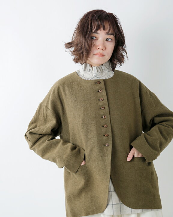 楽天市場】MAGALI マガリ リネン ウール クラシック ジャケット jk02 