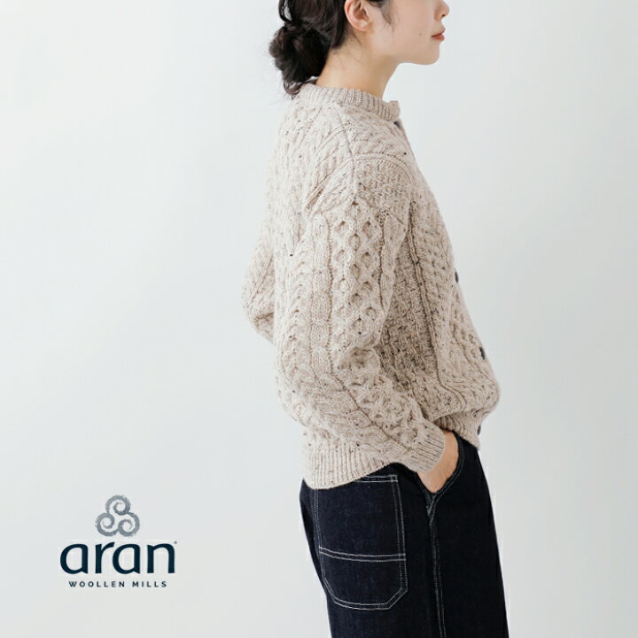 Aran Woollen Mills｜アイリッシュウールニット カーディガン - 長袖 