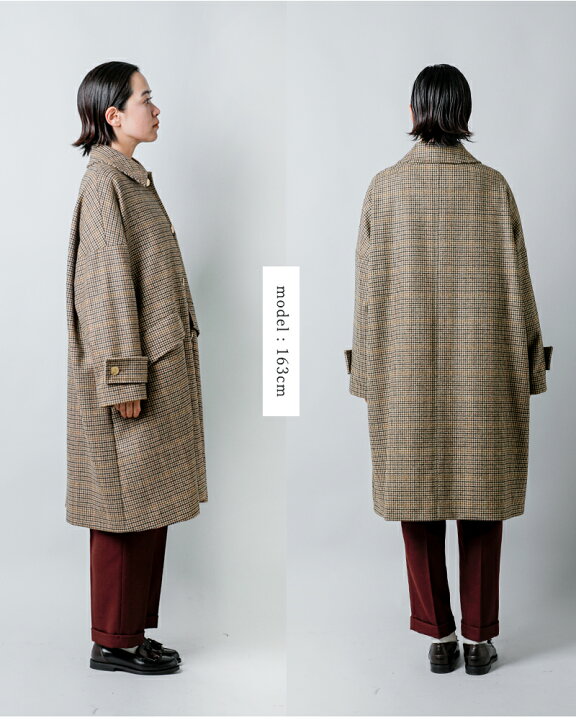 【2023aw新作】MACKINTOSH マッキントッシュ ウール ハンビー メタルボタン チェック ロングコート “HUMBIE” l232mo1132flafc-jt-fn レディース aranciato(アランチェート) m877ロングコート Wボタン 肉厚ニット 『モヘア15%』