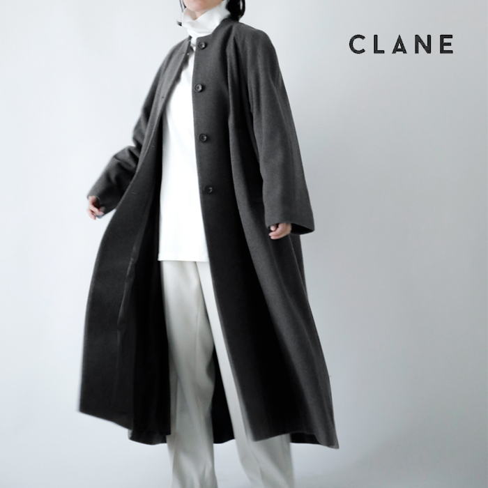 楽天市場】【2023aw新作】CLANE クラネ ノーカラー フレア コート 