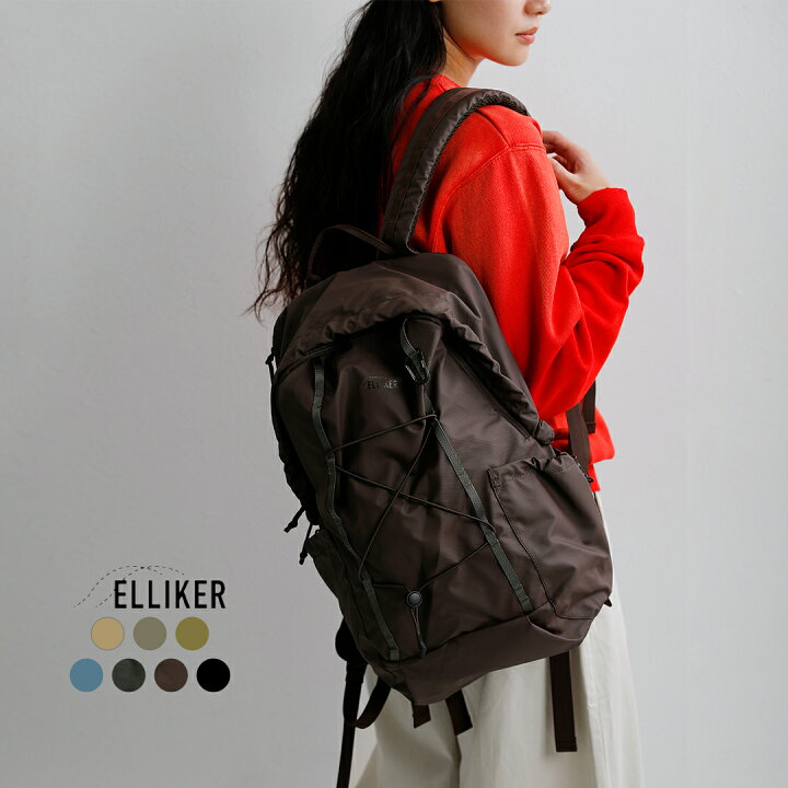 楽天市場】ELLIKER エリカー 防水 フードジップトップ バックパック