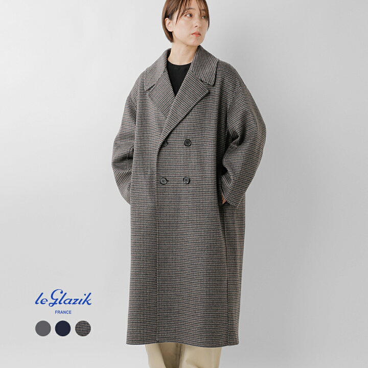 楽天市場】Le Glazik ルグラジック リバー ダブル ブレステッド コート 