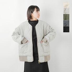 セール【30%OFF】siro de labonte シロ デ ラボンテ キルティング MA-1 ノーカラー ジャケット r543309 レディース アウター 羽織り 大人 カジュアル ダブルジップ アウター【☆】
