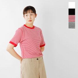 【ゆうパケット選択可】ヘルスニット Healthknit Tシャツ 半袖 ボーダー ベーシック ワッフル クルーネック ショートスリーブ プルオーバー 602s-ms 2024ss新作 レディース